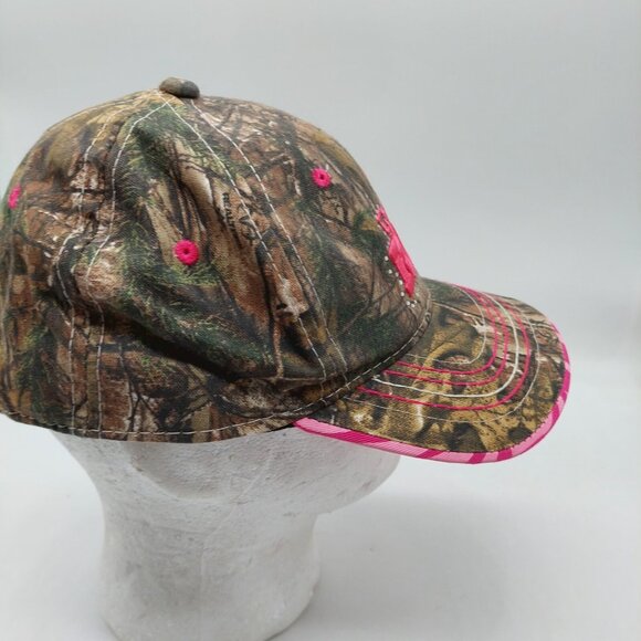 Realtree Girl Pink Accent Bedazzled Camouflage Snapback Hat Cap Ladies Fit - Picture 4 of 7